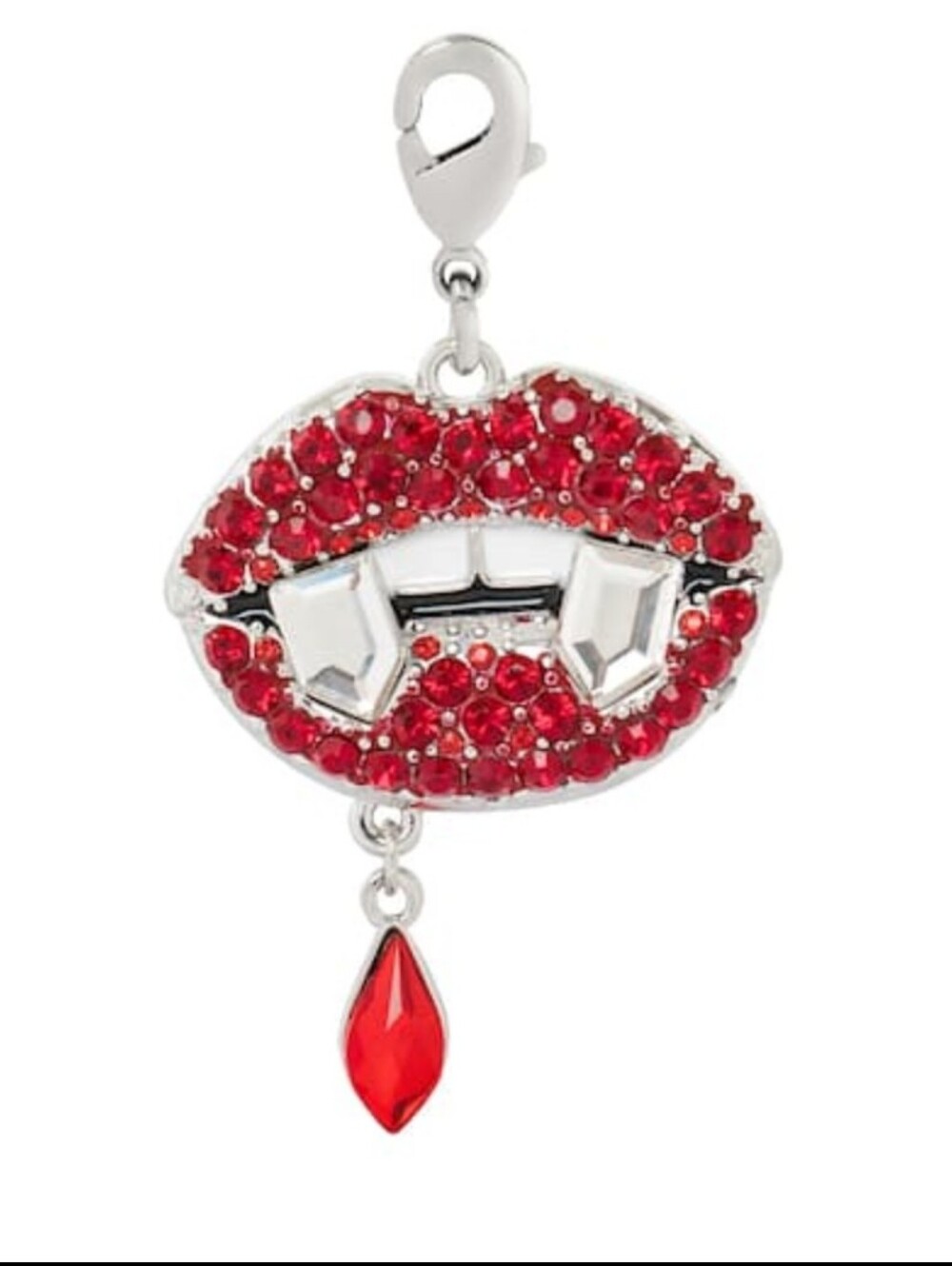 Vampire Lips Austrian Crystal Charm